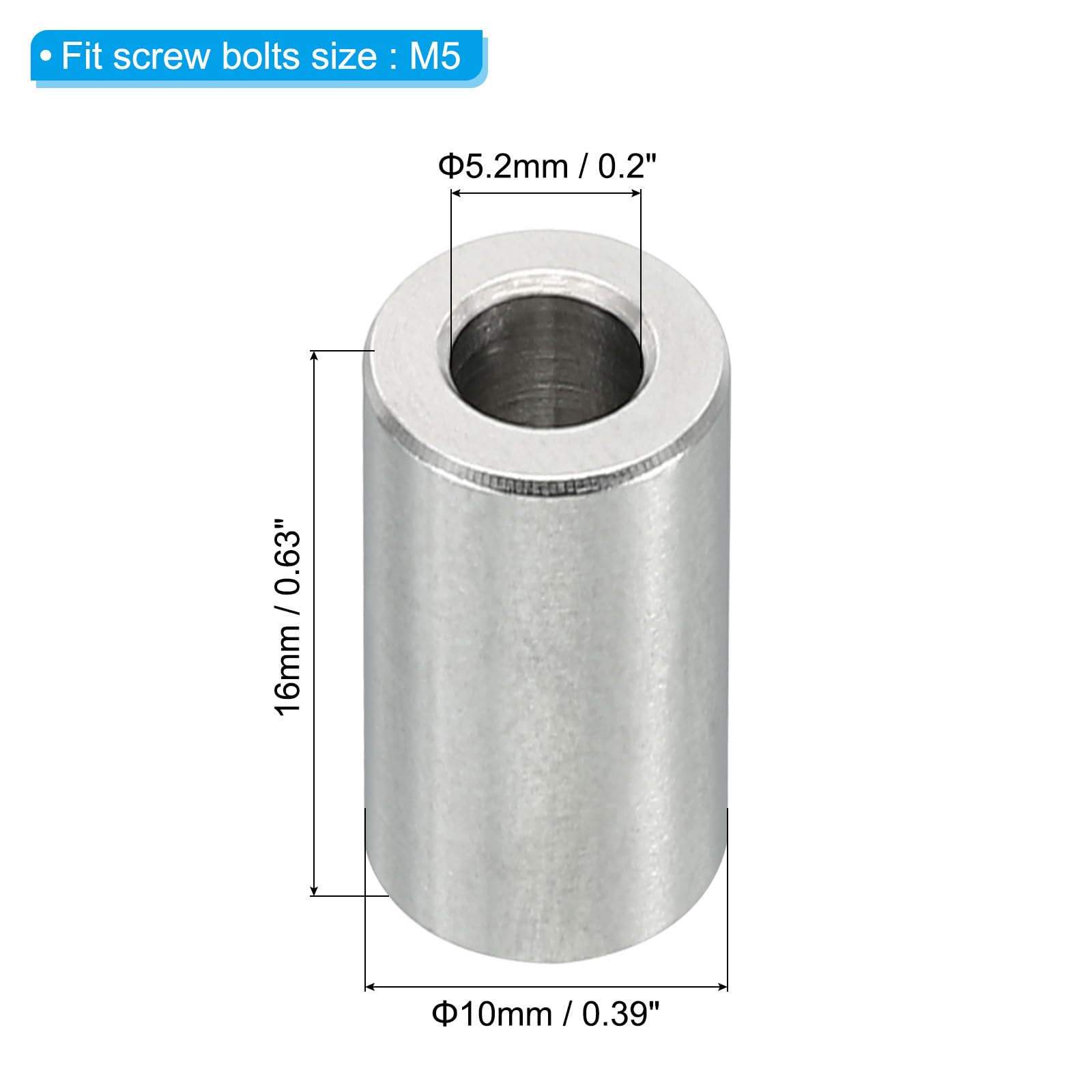 PATIKIL M5 Stainless Steel Spacers - Image 2