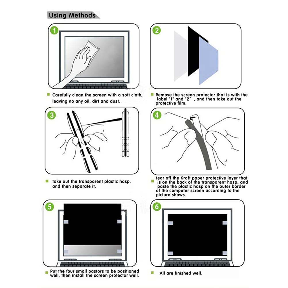 15,6-Zoll-Laptop-Blaulicht-Blockierfilter Anti-Scratch-Anti-Strahlung staubfest- und Fingerabdruck-resistenter Displayschutzabdeckung,2pack
