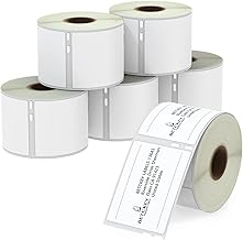 BETCKEY - 6 Grandi Rotoli 99015 Etichette Compatibile con DYMO S0722440, 54mm x 70mm, 2400 Etichette Multiuso Utilizzo per LabelWriter 450 4XL NON per 550 o 5XL
