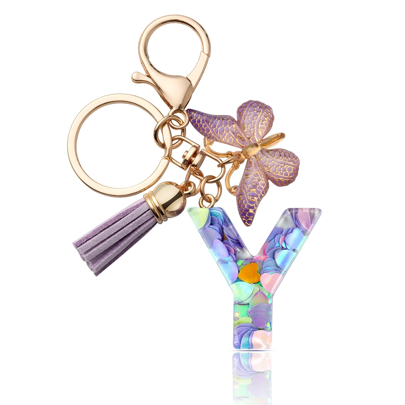CHUQING Schlüsselanhänger Buchstabe Mädchen Schlüsselanhänger mit Anfangsbuchstaben Anhänger Schlüssel Letter Keychain für Frauen Damen
