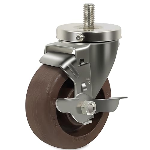 Miniatura 31 de 4 ruedas resistentes de 1.5 pulgadas, soporte de acero inoxidable para horno de alta temperatura, juego de 4 con capacidad de hasta 2800 libras