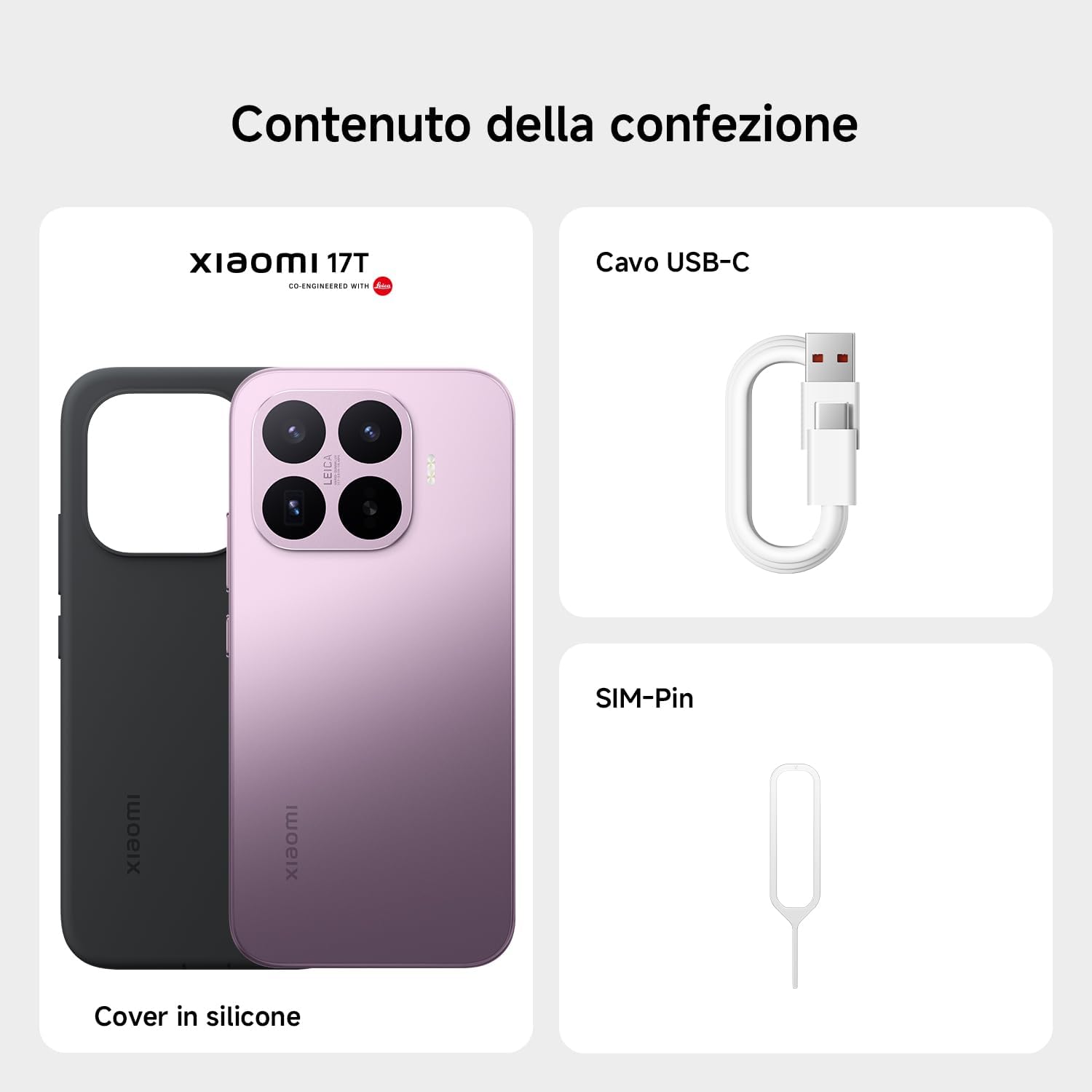 XIAOMI 17T,Smartphone 12+256 GB,Display Eye-Care da 6,59" a 120 Hz,MediaTek Dimensity 8500,Batteria al silicio-carbonio da 6500 mAh (tip.),Teleobiettivo Leica 5x,HyperCharge da 67 W,Nero