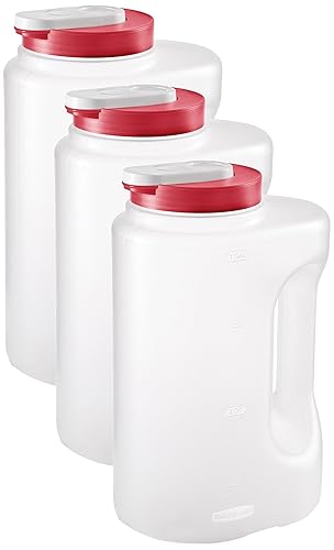 Rubbermaid Mixermate Jarra resistente a fugas, 1 galón (paquete de 3)