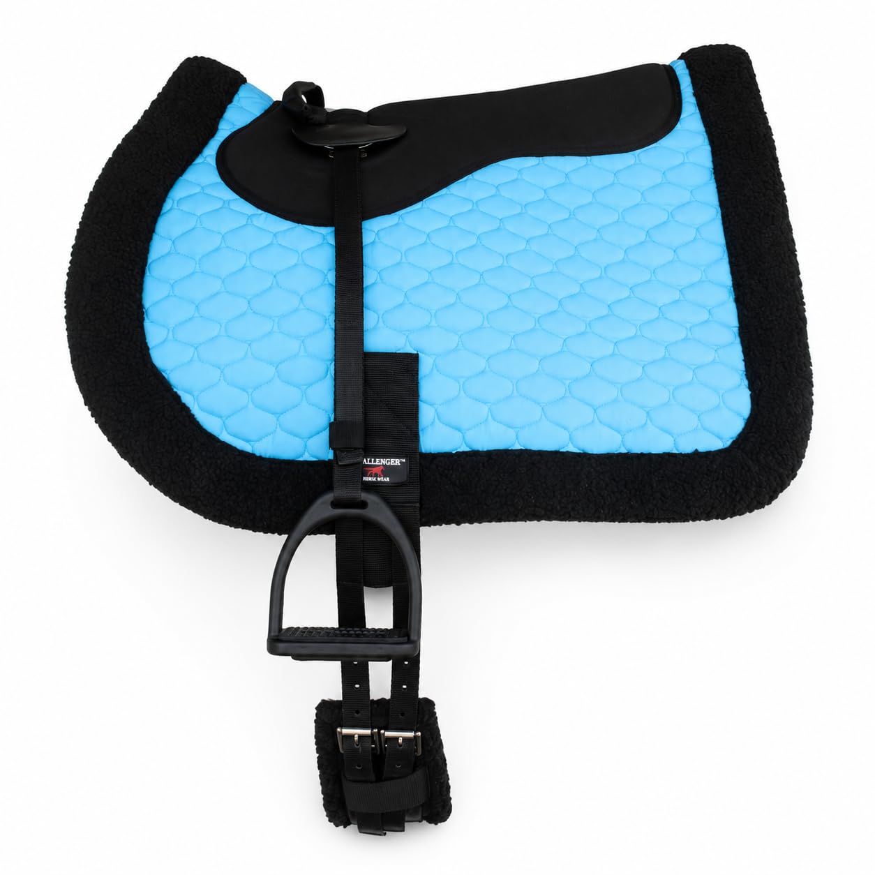 Horse Quilted English Bareback PAD Trail Fleece Neoprene Turquoise 72F48TR