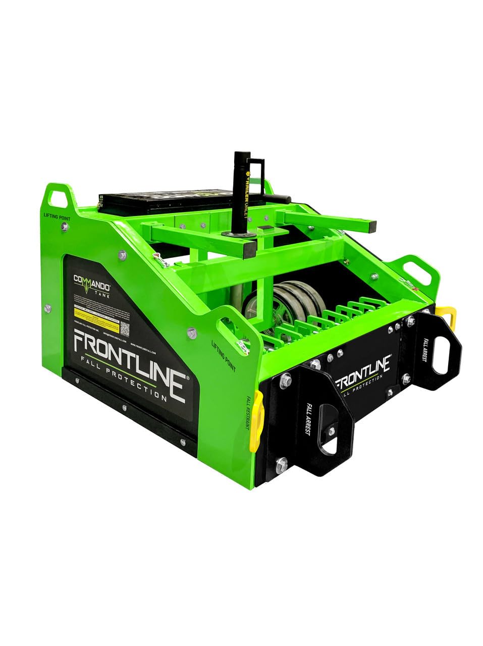 Commando Tank Non-Penetrating Fall Protection Cart | 2-User Fall Arrest - 2-User Restraint | Impact Sensor | Toolbox | LED Lights | Meets or exceeds