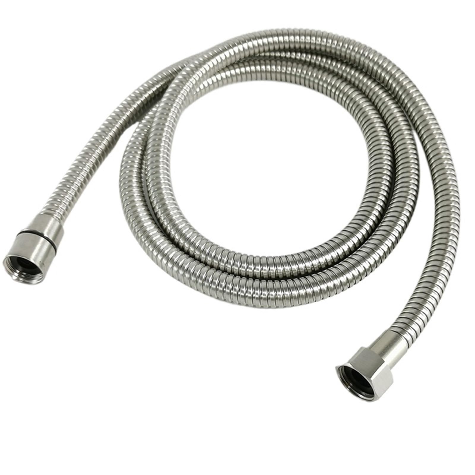Manguera de Ducha Universal Shower Hose Bathroom Fitting Stainless Steel PVC Soft Bath Tube Accessory 1.5 Meter Water Pipe Connector Chrome Gold(Color2)