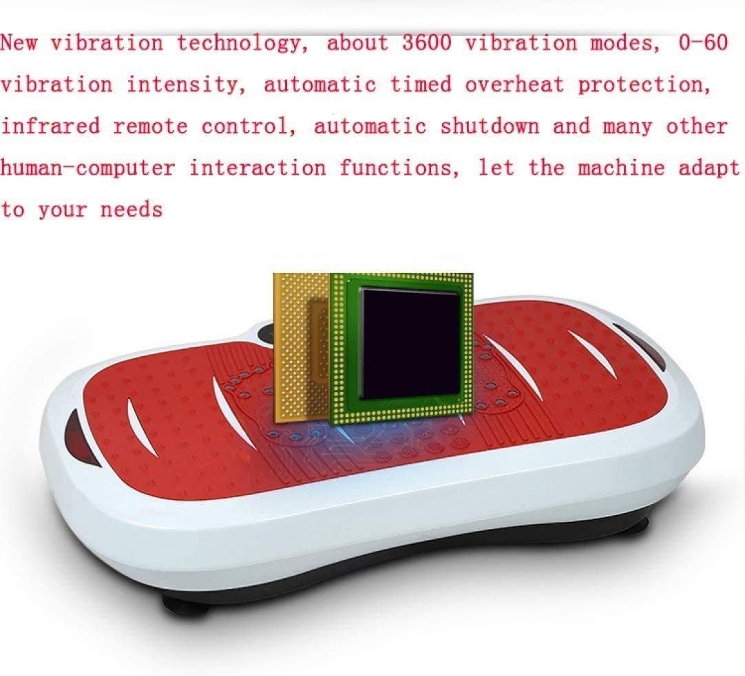 Placa de la vibración de la Plataforma de alimentación Wholebody Vibrante Massager- Remoto Control Remoto por Infrarrojos/Bluetooth Música/Apagado utomatic adecuados for Personas con ejercic