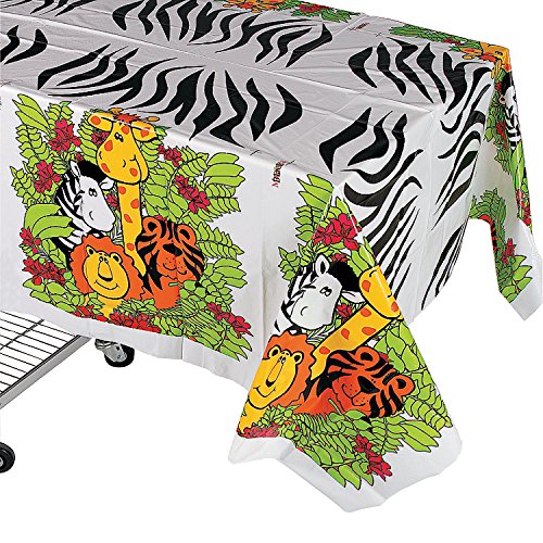 Fun Express Zoo Animal Tablecloth