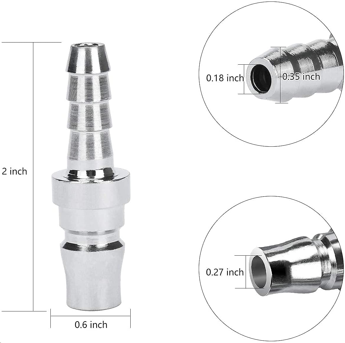 6x TUBO GAS RAME ALIMENTAZIONE FINALE ALIMENTAZIONE DA 8mm A 6mm