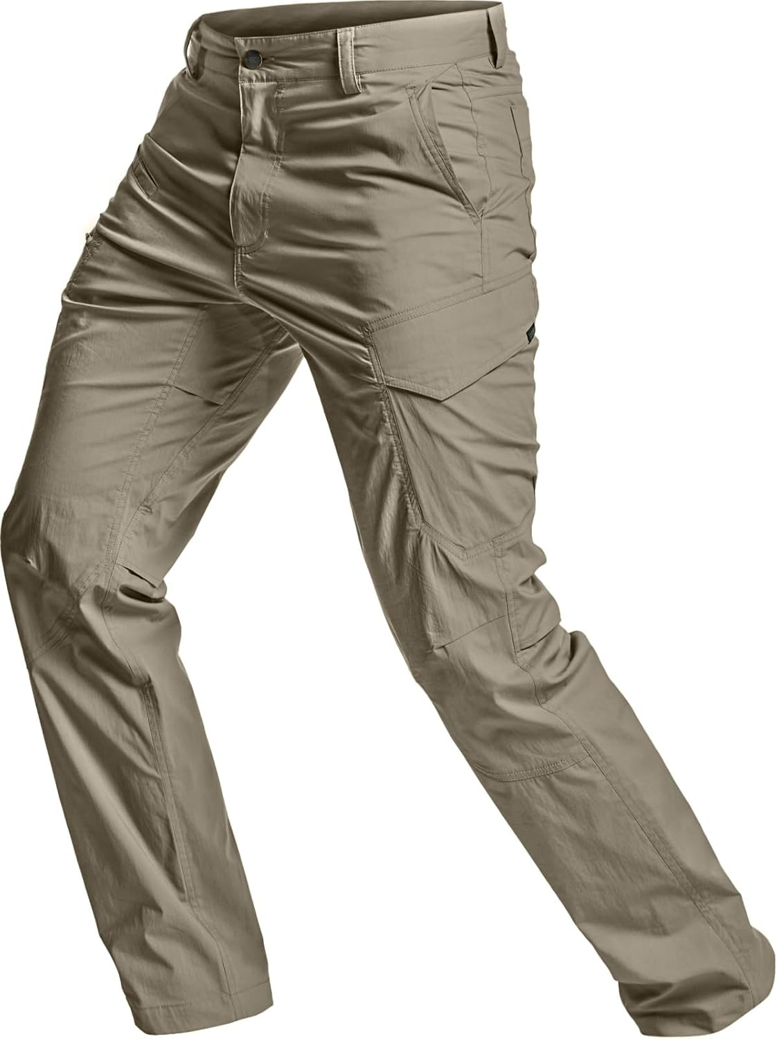 CQR Men's Quick Dry Tactical Pants, Water Resistant Outdoor Pants, Lightweight Stretch Cargo Work Hiking Pants