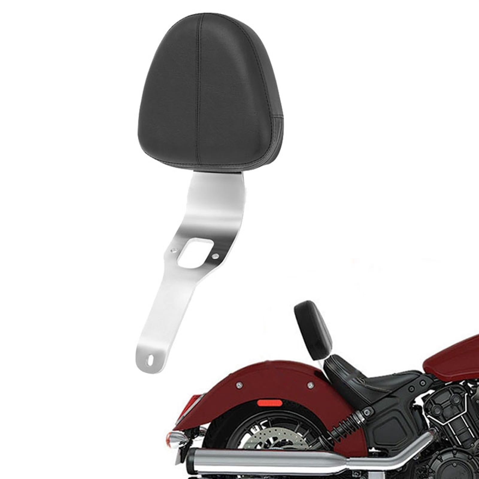 Dossier De Pilote Moto Coussin Siège Conducteur Noir Accessoires pour Indian Scout 2015-2023 2016 2017 2018 2019 2020 2021 2022