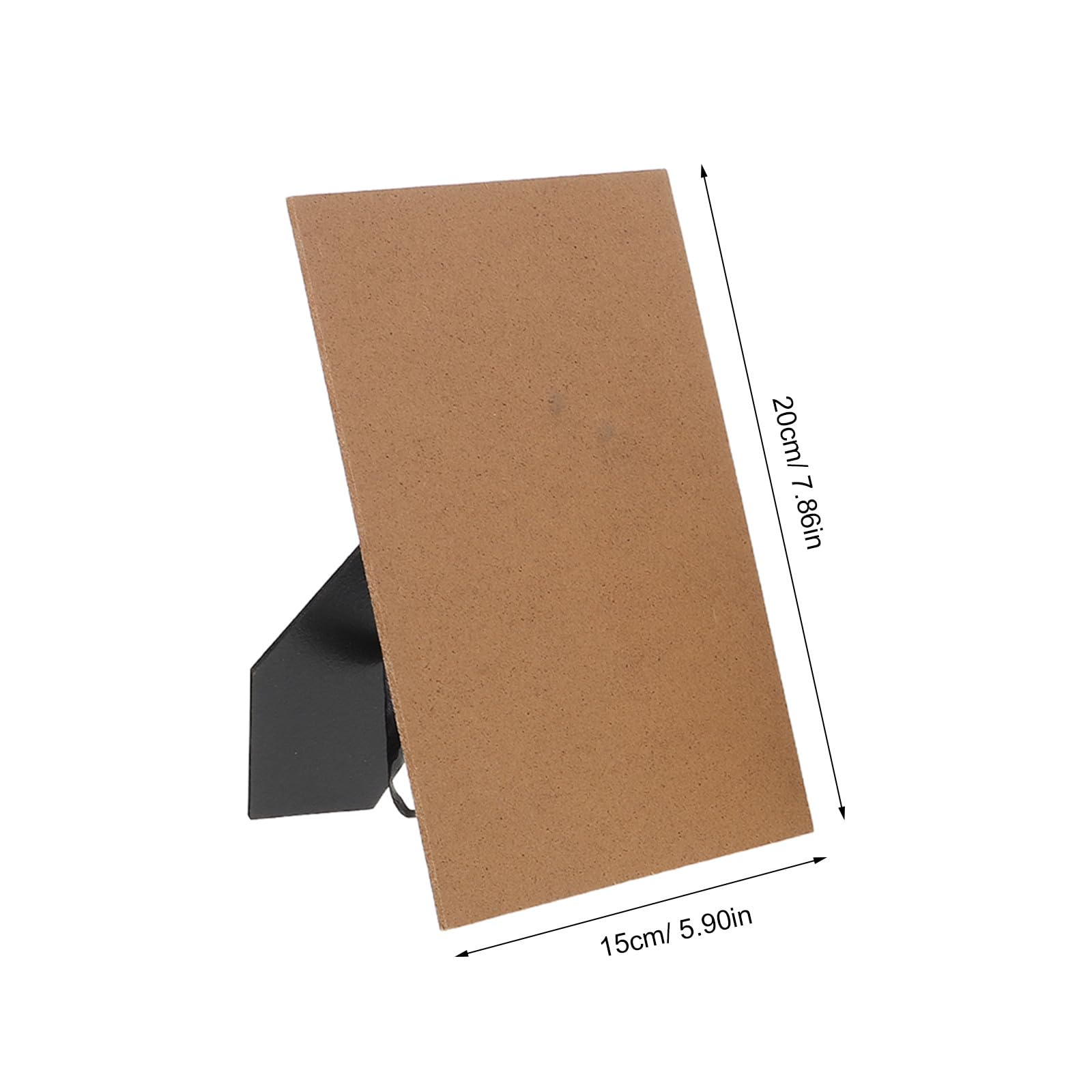 4 Pezzi di Retro per Cornice per Foto: Parte di Ricambio per Cornice per Foto - Pannello di densità Nero con Supporto per Riparazione e Sostituzione di portafoto 7,9" X 5,9"