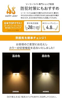Amazon.co.jp : HAPPYJOINT ピット2 人感センサーライト 屋外