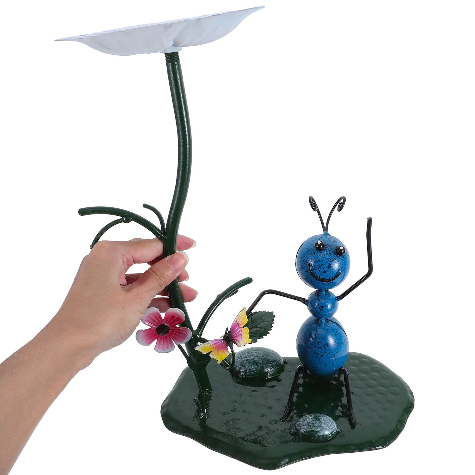 Gadpiparty 2 Pezzi Pz Mangimiere in Metallo per Uccelli da Esterno Statue Ornamentali per Giardino Prato e Balcone Decorazioni da Cortile per Attirare Volatili e Abbellire Spazi All Aperto