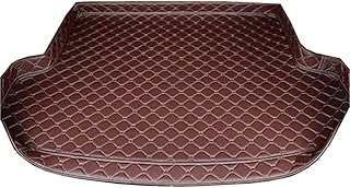 Car Leather Boot Liner Mats for Benz A 180 Progressive, Antislip Cargo Tray Liners Rear Trunk Protector Mat Interior Accessories,A/Coffee