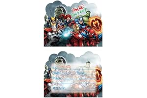 Superhero Birthday Party Invitations (Set of 20)