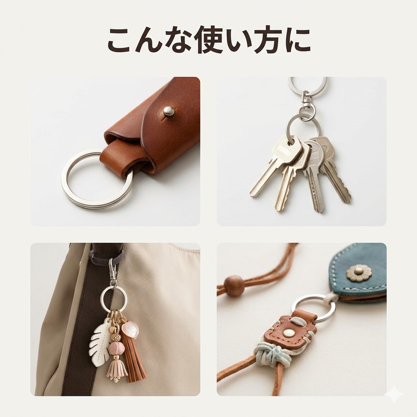 Amazon.co.jp: クラフトパーツ屋 キーリング 二重リング 20mm シルバー