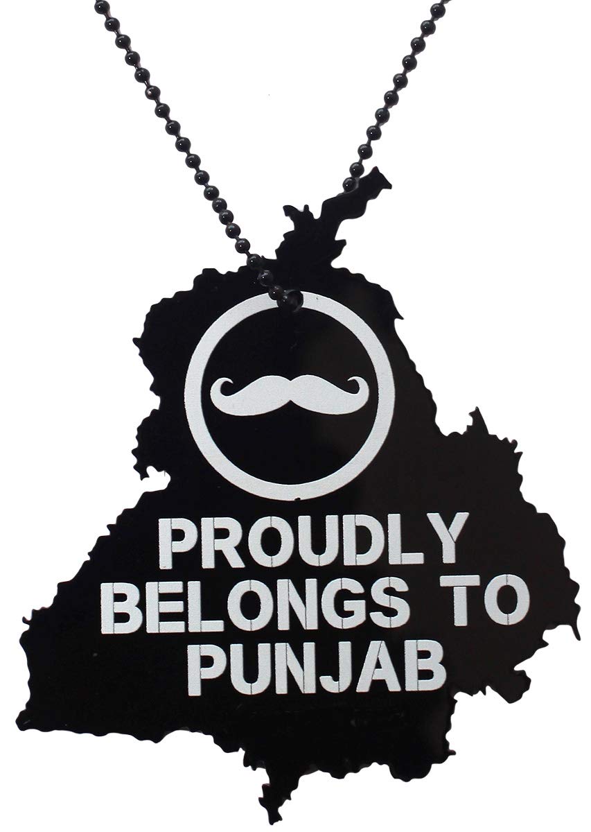 FameUs Double Sided Rear View Mirror Car Hanging Black & White