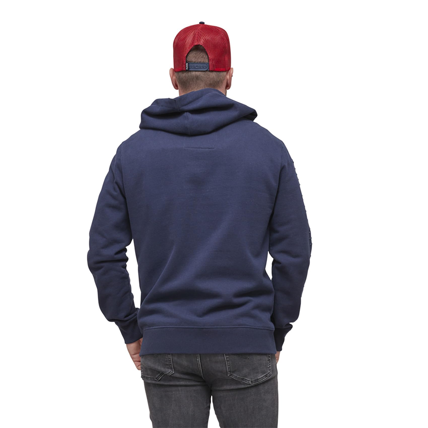Von Dutch Sudaderas Hombres con Capucha Camp, con Cremallera, Azul NV (S) | Hombre, Adulto, Sudadera Con cremallera, Con capucha, Forro: Afelpado, Tejido: Punto, Manga Larga, Streetwear