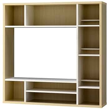 テレビ台　ホワイト　オープンシェルフ Amazon｜壁面収納 テレビ台 幅115 32インチ対応 ホワイト テレビ