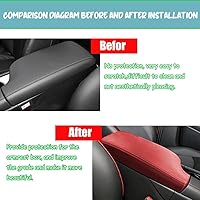 Vista 86 de Great-luck Leather Center Console Cover Armrest Pad,Protector Armrest Box Cover Accessories Keep Your Armrest in a More Comfortable Feeling(black