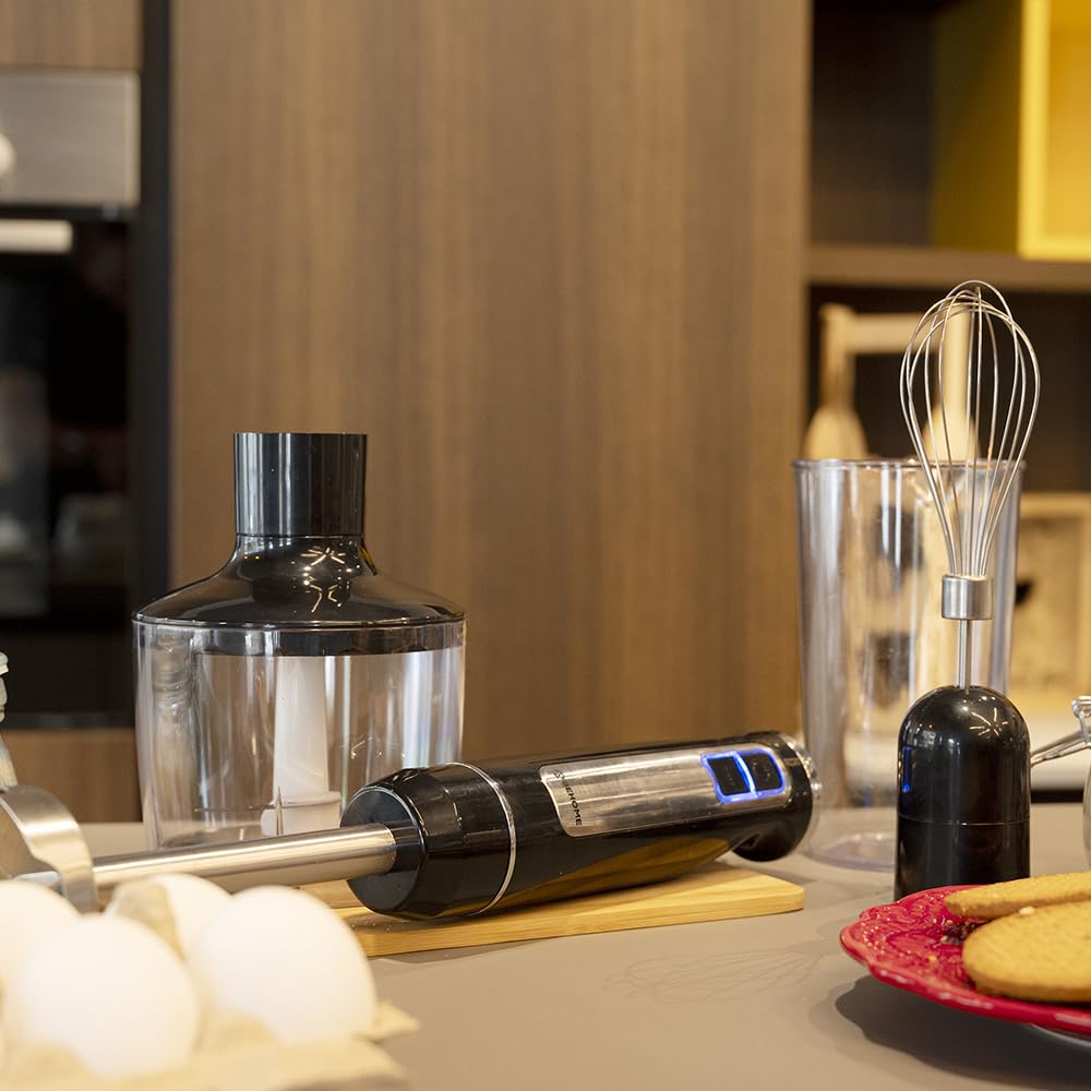 Frullatore Senza Fili Petra Con Caraffa 1,5L, Batteria 10,8V, 2 Velocità, Lame Acciaio, Tritaghiaccio, Base Antiscivolo