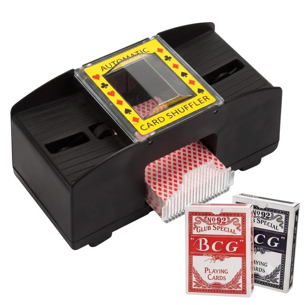 RIANZ Automatic 2-Deck Poker Playing Card Shuffler Machine - 2 Deck Playing Cards Free, Pack of 1-image-9