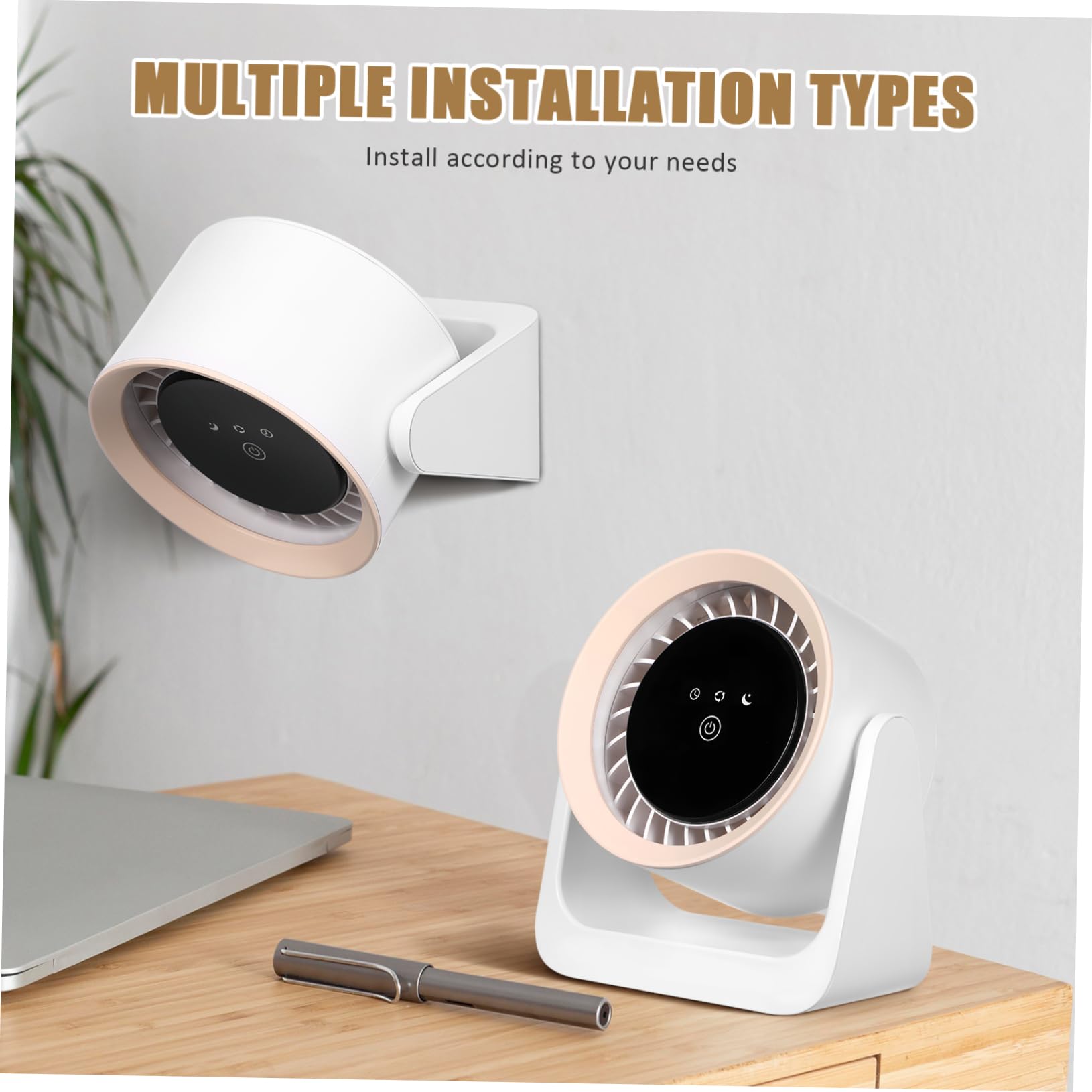 Sosoport Ventilador de Mesa Recargable por USB Ventilador Portátil de Alta Velocidad Oficina el Hogar o Viajes Enfriador de Aire de Escritorio