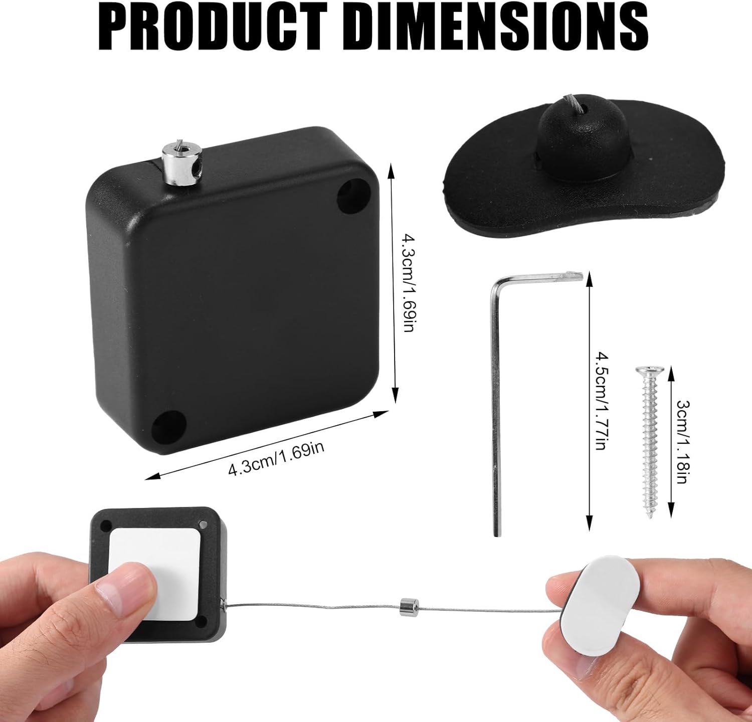 2pcs Retractable Remote Control Tether Locks, 6.56ft/2m Adjustable Security Cable Leash Lanyard Lock for TV Remotes Gaming Controllers Tablets for Showroom Office Home Use