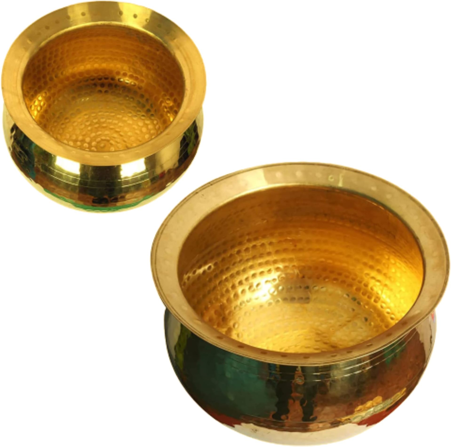 Brass Utensils for Kitchen Handi Set (Combo (10L+5L))