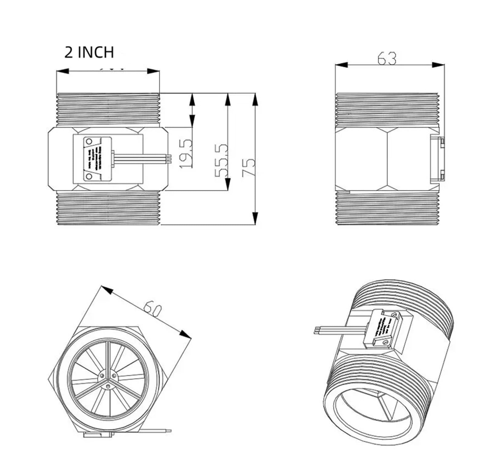 S304 turbinowy przepływomierz