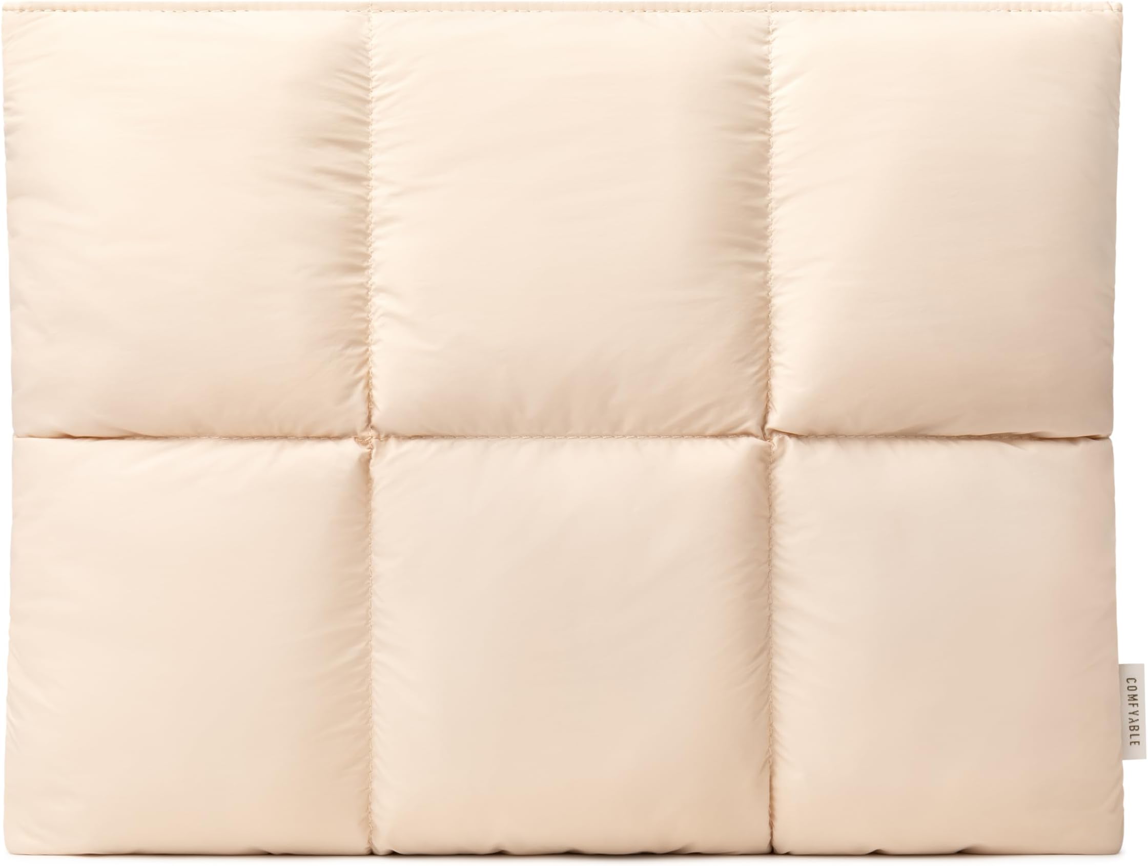 Comfyable Puffy Laptop Sleeve 13 Inch 14 Inch, Quilted Puffer Laptop Carrying Case, Pillow Case Compatible with MacBook Air M4 2025 M3 M2 M1, MacBook Pro M4 Pro/Max, Beige