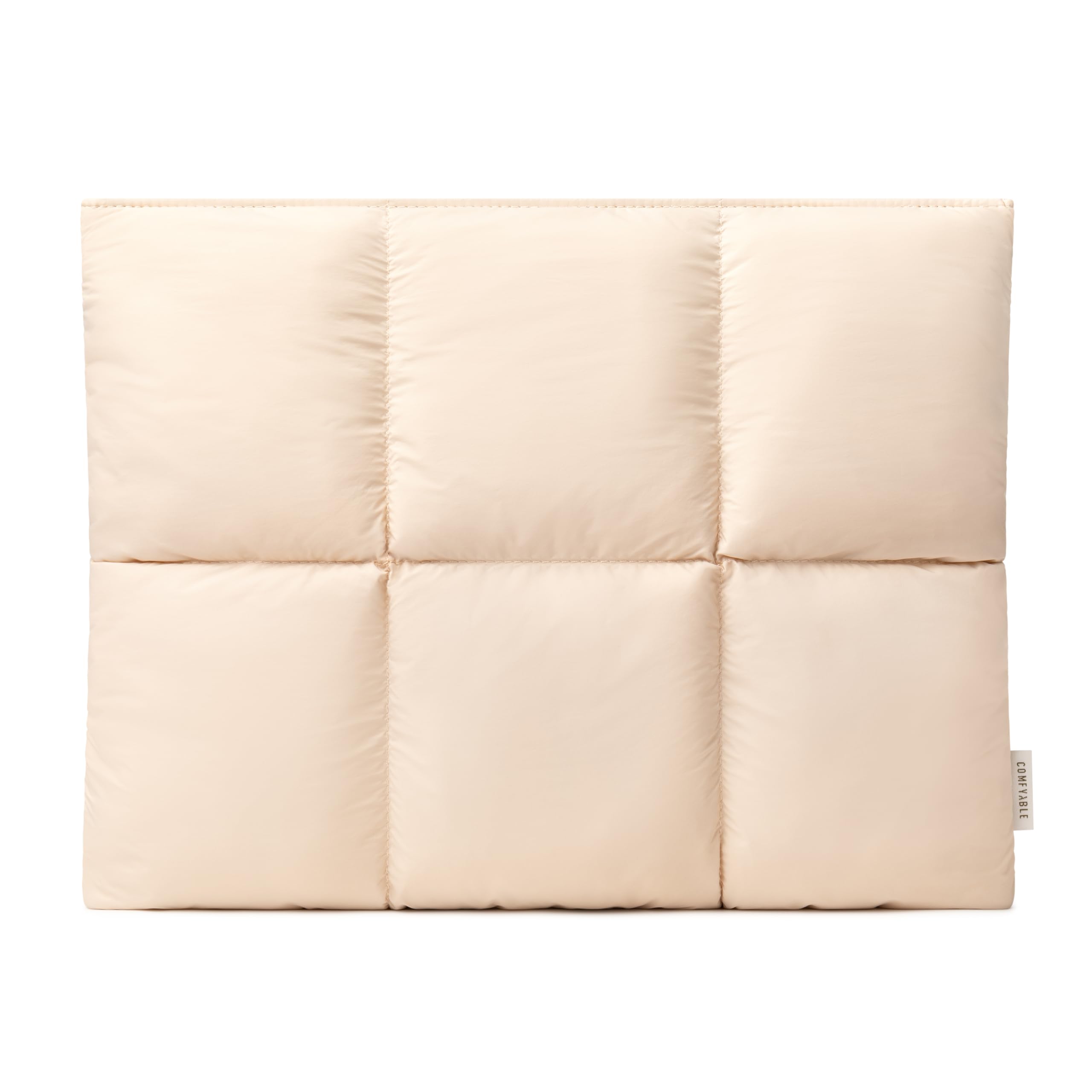 Comfyable Puffy Laptop Sleeve 13 Inch 14 Inch, Quilted Puffer Laptop Carrying Case, Pillow Case Compatible with MacBook Air M4 2025 M3 M2 M1, MacBook Pro M4 Pro/Max, Beige