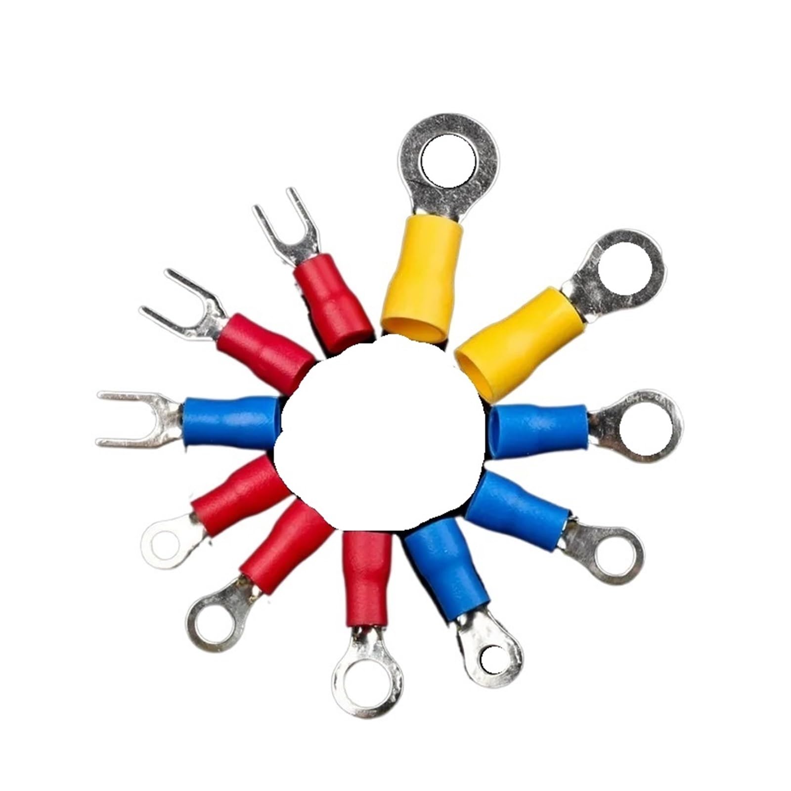 Terminales de pala y empalmes a tope para reparar cables sin falsos contactos, kit de 102 piezas