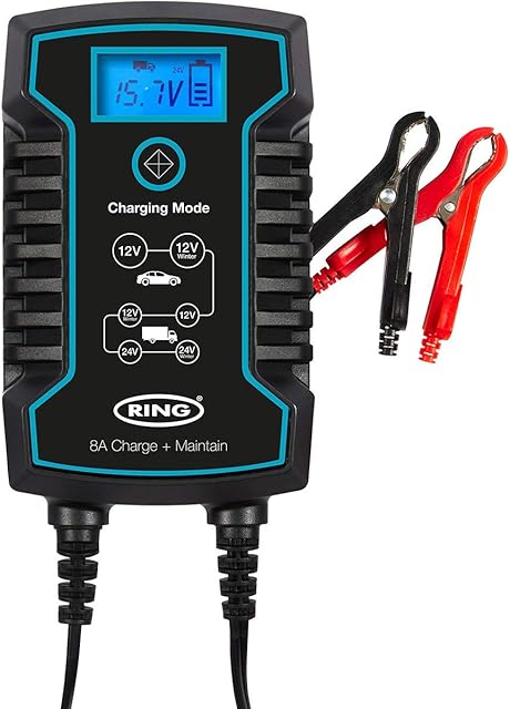 Ring Automotive RSC808 smart car battery charger 12v 24v 8A