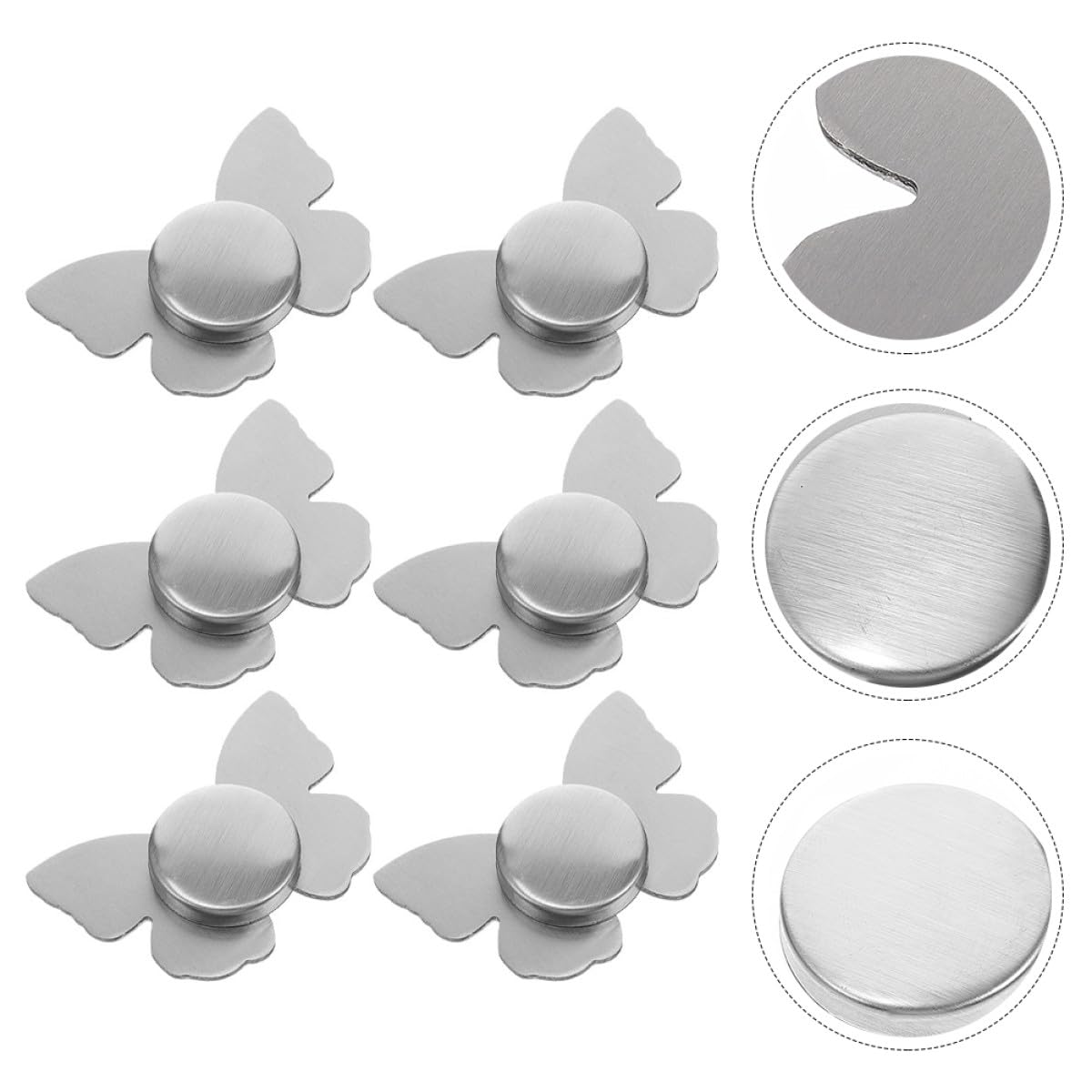 DOITOOL Butterfly Tischdeckengewichte 6 Stück aus Edelstahl Silber