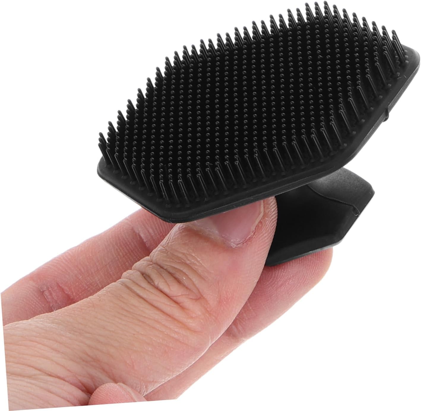 Silicone Manual Facial Cleansing Brush Black Face Exfoliator Scrubber for Deep Pore Cleaning Home Face Washing Tool for Women