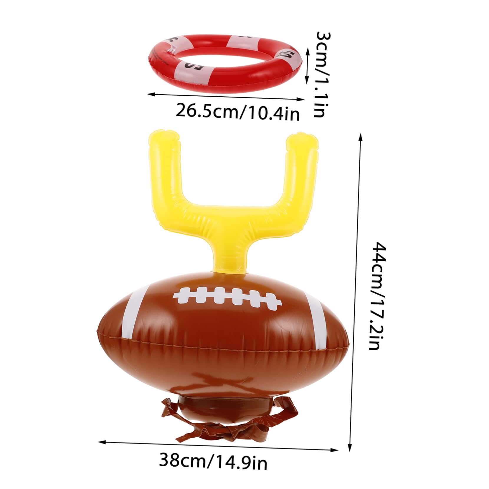 Toddmomy Inflatable Post Ring Toss Football Goal PVC Tabletop Ring Toss Game Fun for All Ages
