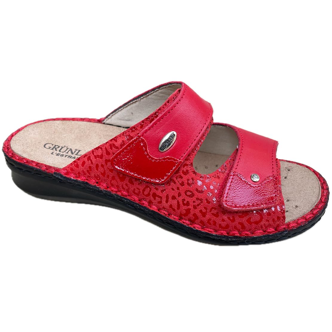 GRUNLAND ciabatte Comfort DONNA regolabili con strappi e plantare estraibile prodotte in italia modello 2025 con decoro