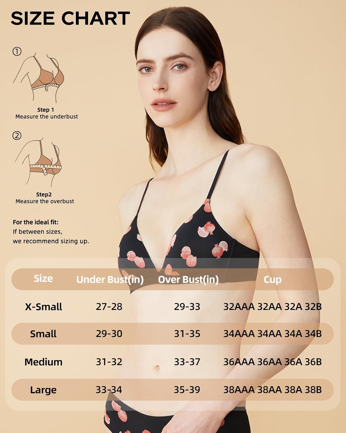 Pima Cotton Modal Bralette for Small Chest - Wirefree Bra AAA/AA/A/B Cup Soft Cup Triangle Bra for Petite Women - Image 4