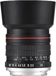 Andoer 85 mm F1.8 Lente de câmera de quadro completo teleobjetiva média com foco manual EF para Canon EOS Rebel T8i T7i T6 T3i T2i 4000D 2000D 1300D 850D 800D 600D 550D 90D 80D
