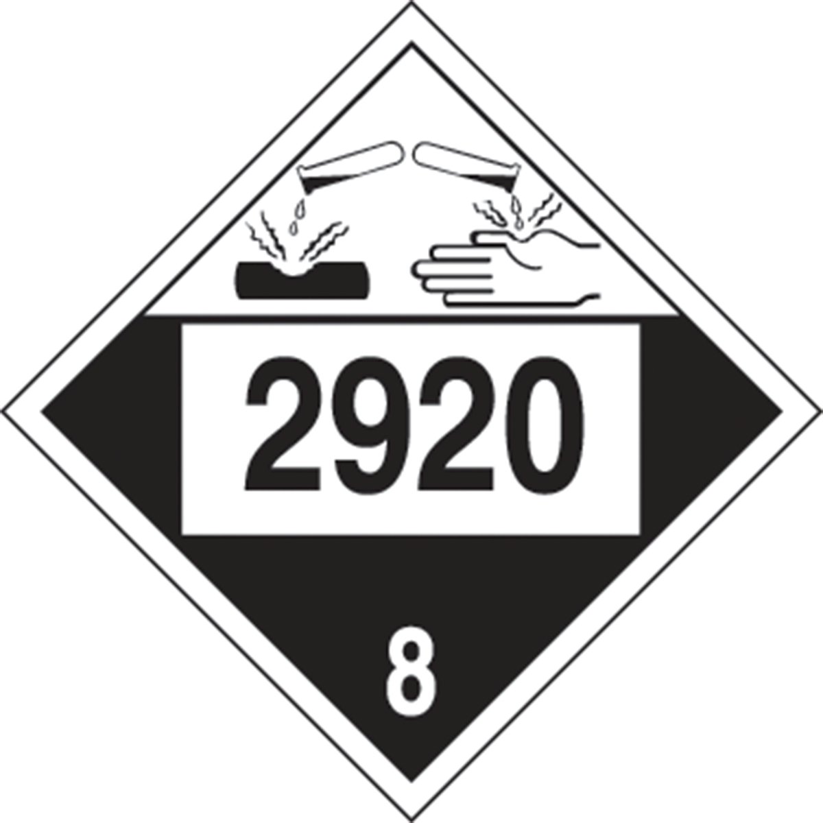 2920 (Corrosive Liquids, Flammable, n.o.s.) (100 Pack