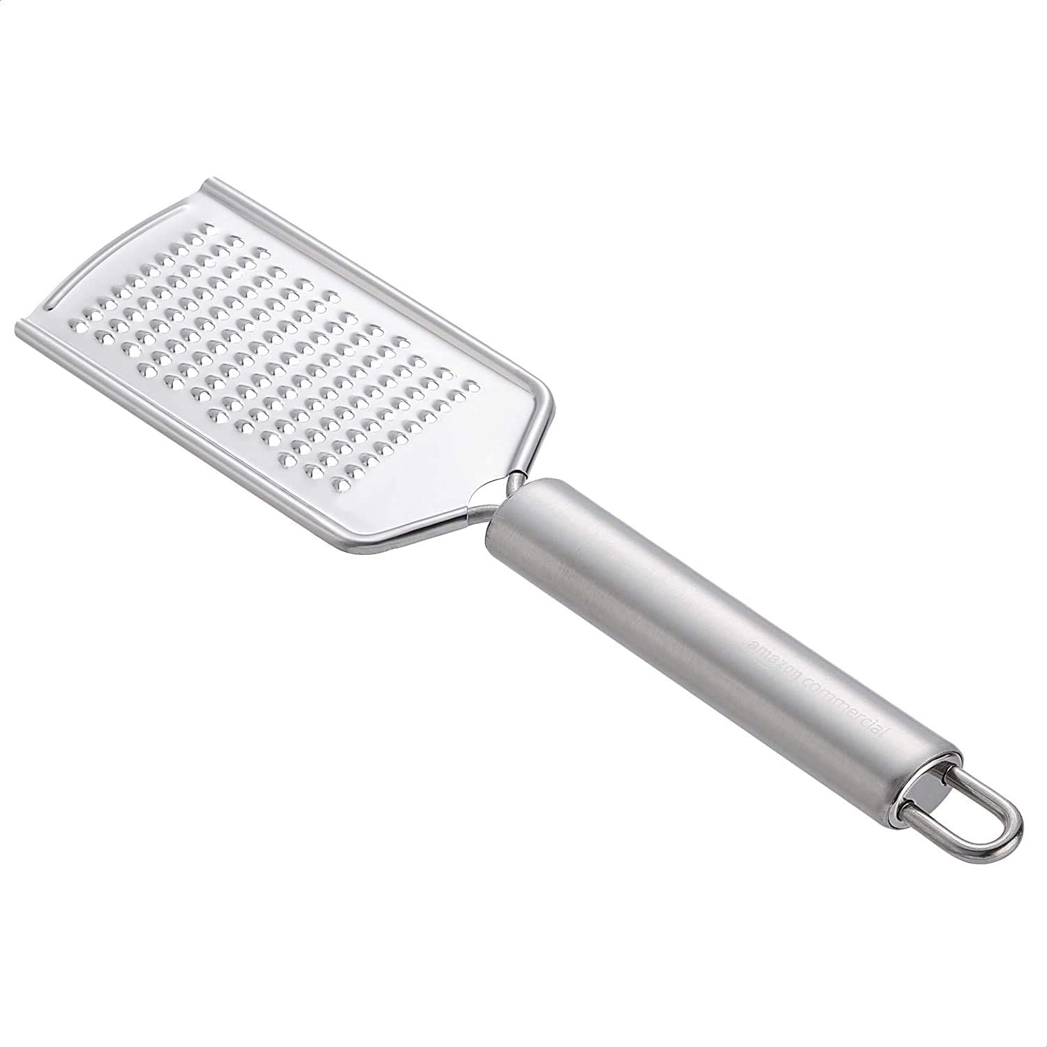 SHOPEE Branded Cheese Grater,Stainless Steel Square Comfortable Grips Coarse Grater with Hanging Loop, Pro Grade Flat Hand Held Cheese Grater for Kitchen, Sharp Blades Medium Shred Cheese Grater