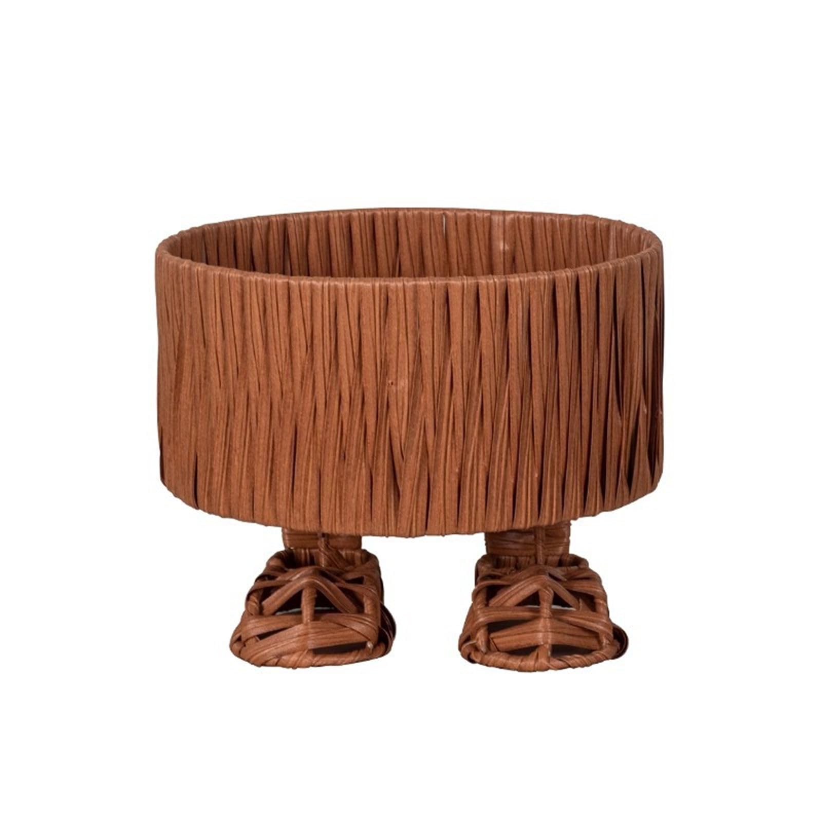 Whoasyst Fashionable Imitation Rattan Organizers Basket Portable Accessory for Household Clutters and Laundry Management Dorm Room Organizers