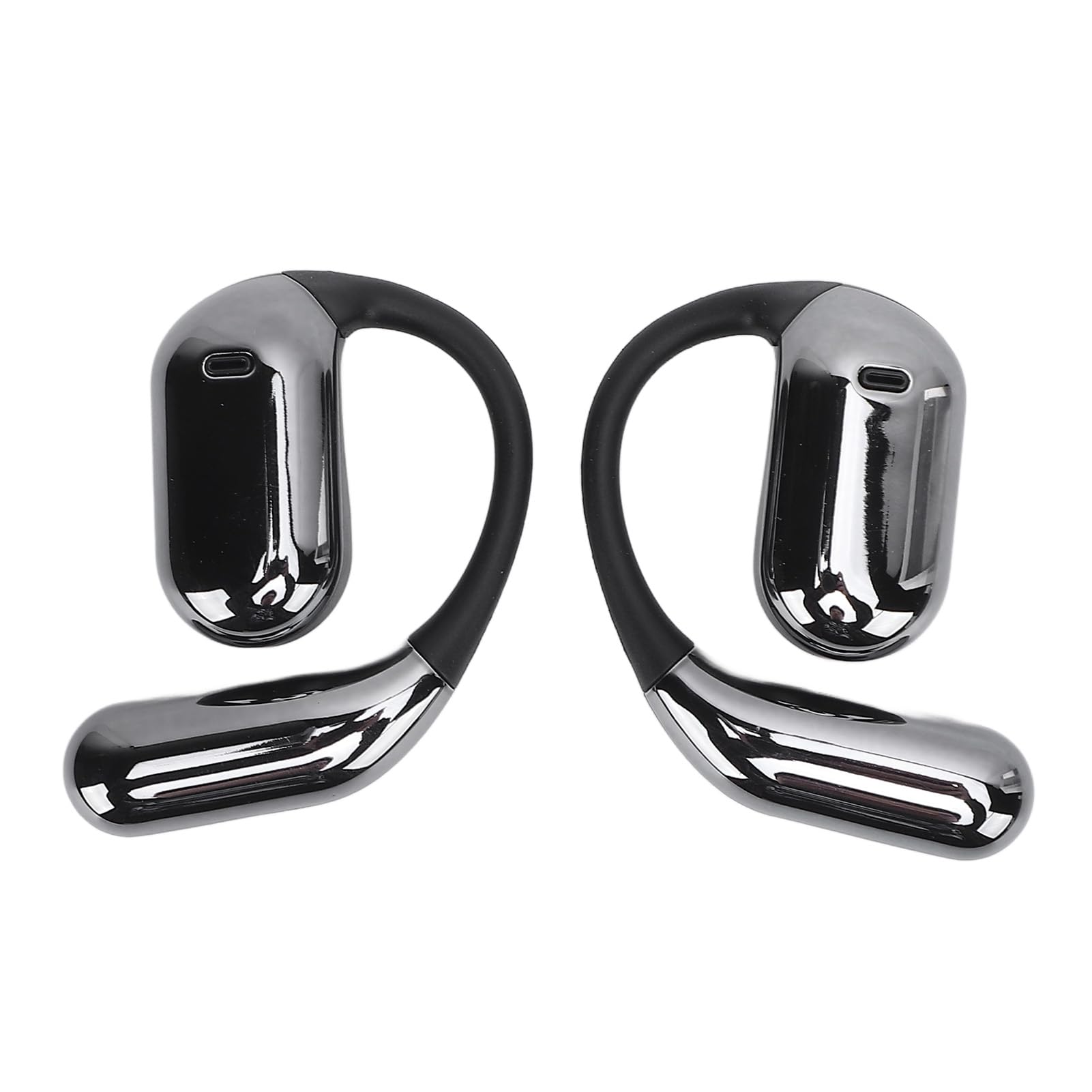 Auricolari per Traduttore di Lingua Traduzione AI Efficiente Compatto Orecchio Aziendale Appeso per Viaggiatori D'affari ABS 2 Pezzi (BLACK)