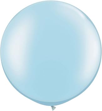 Qualatex 5" Round Balloons, Light Blue Pearl - Pack of 100