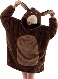 Wearable Blanket Hoodie for Adults Hooded Sherpa Fleece Hoodie with Pocket Birthday Gifts for Women Christmas
