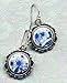 Floral Earrings, Blue White earrings, Sterling silver Ear wire, Handmade by AnnaArt72