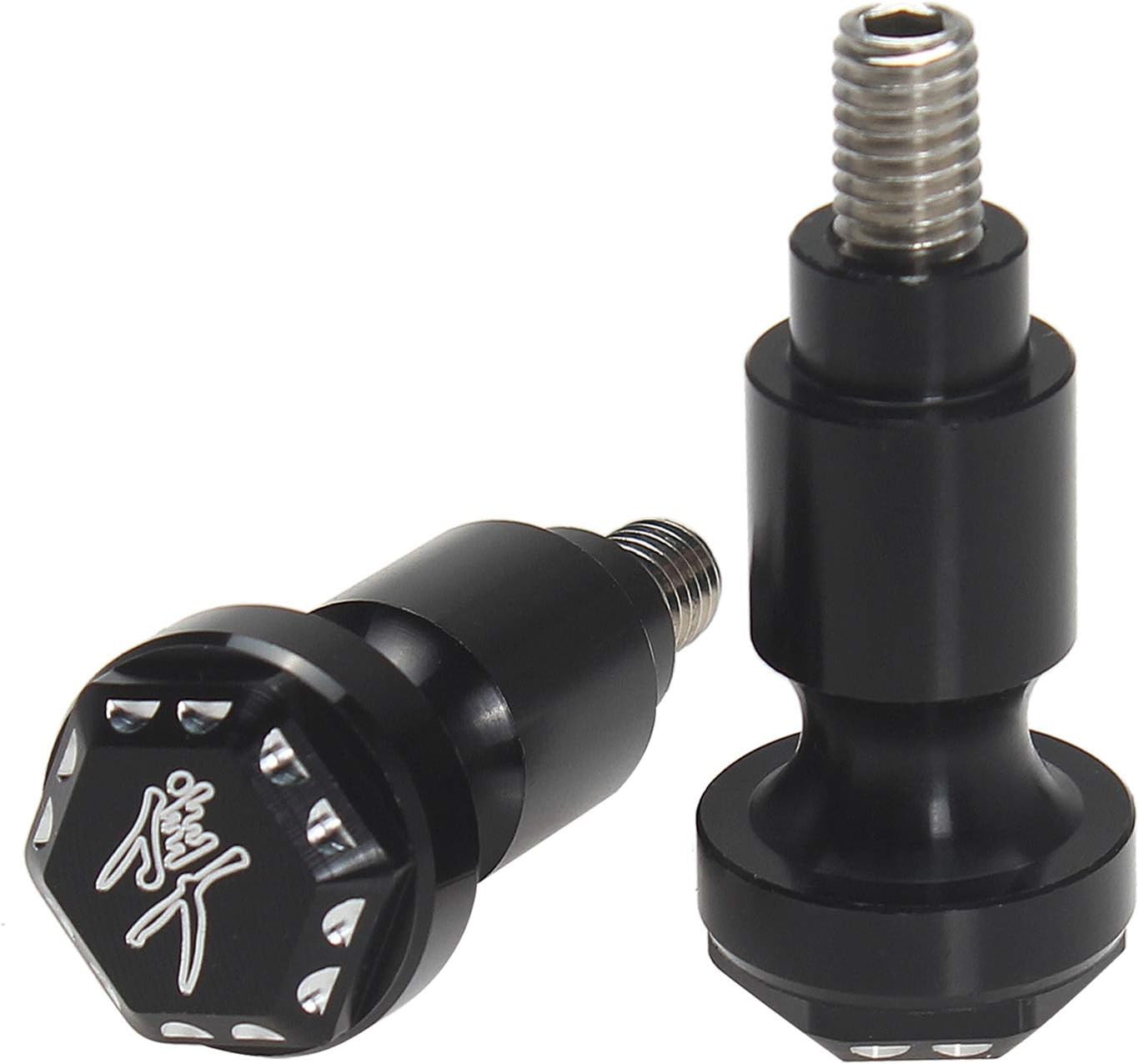 Rear Seat Thumb Screw Bolt, Quick Mount Tail Bolts Screws Cap Compatible with Suzuki GSX1300R Hayabusa 1999-2020 (2 PCS, Black)