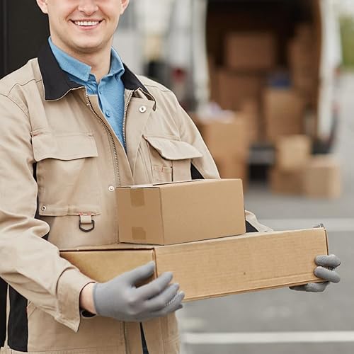 Miniatura 9 de CRUGLA Cajas de envío de 9 x 6 x 4 para pequeñas empresas, caja de embalaje de cartón corrugado, 25 paquetes Marrón,Blanco